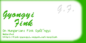 gyongyi fink business card